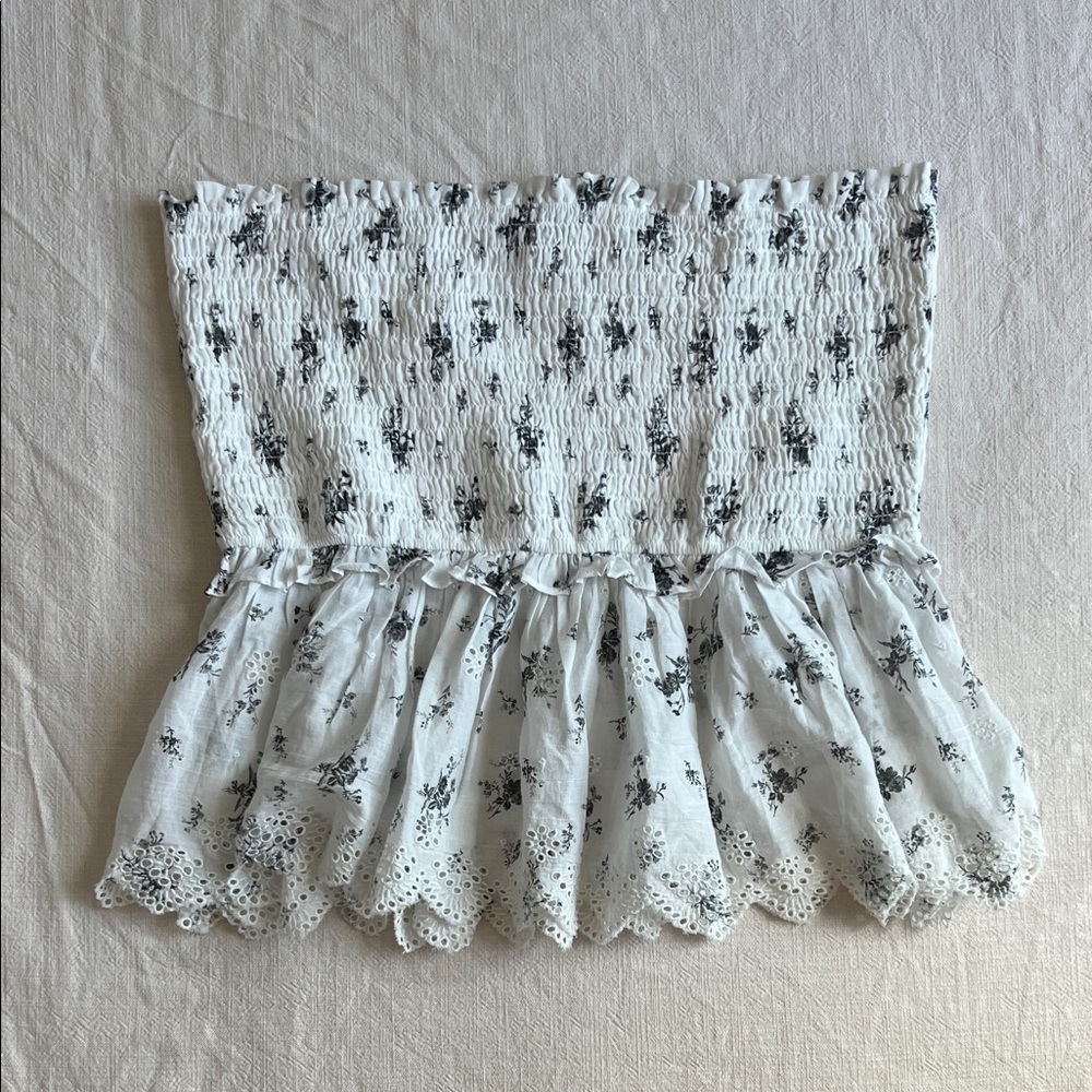 EUC American Eagle Floral Smocked Tube Top